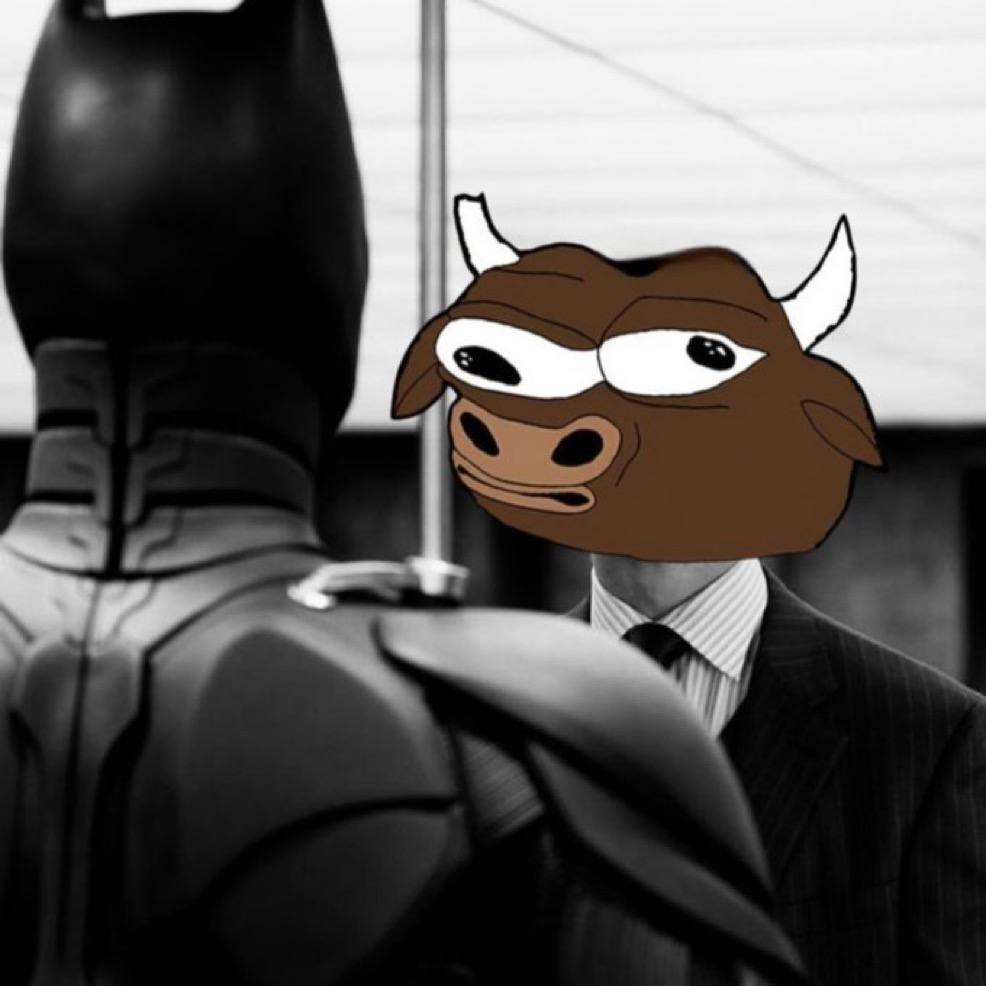 Delusional Bull in a suit talking to Batman